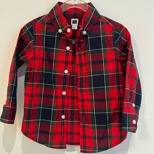 Janie and Jack plaid Oxford shirt for boys 12-18 months